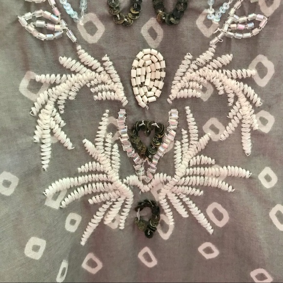 Antonio Melani Embroidered Ombré Tunic Dress/Swim Cover Cotton Size Small - Picture 10 of 14